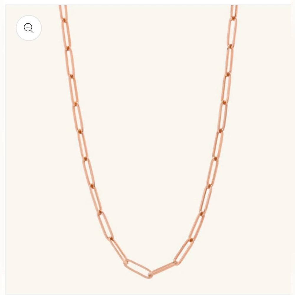 Rose gold paperclip chain